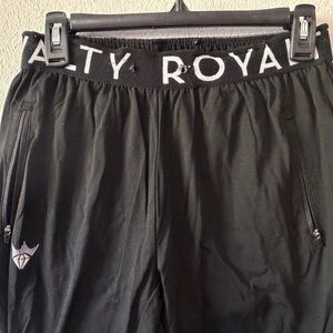 Royalty For Me Black Sweatpants Joggers with White Logo